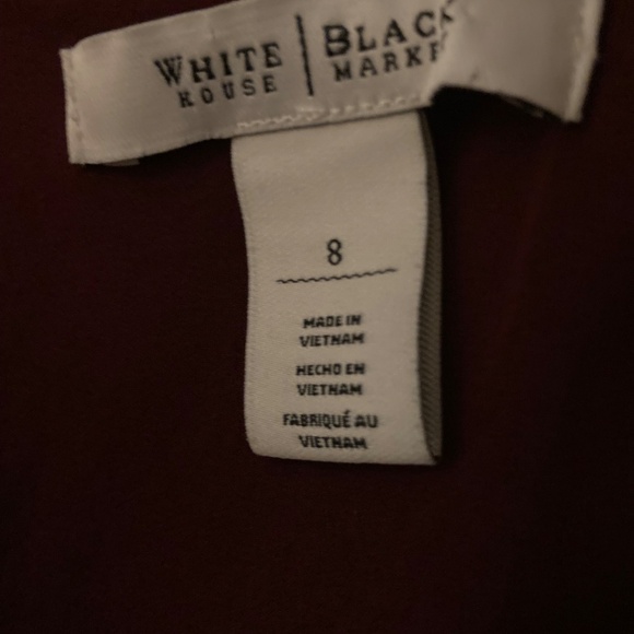 White House/Black Market Burgundy Sleeveless Jumpsuit - Picture 2 of 5